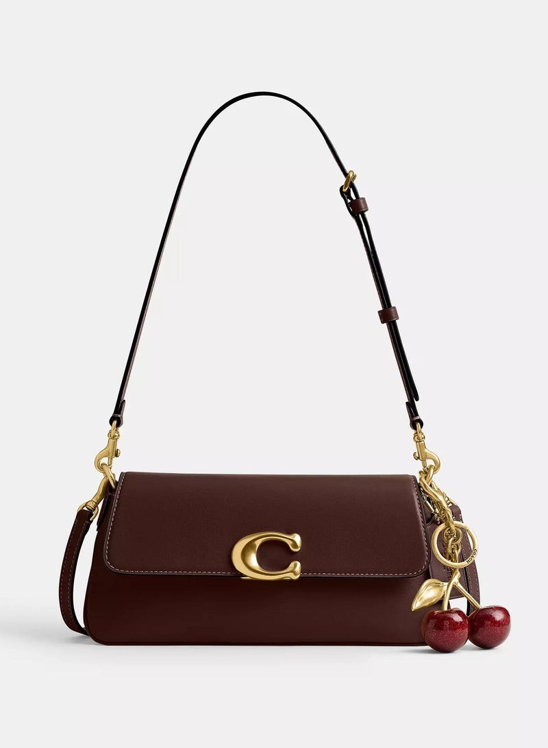 كوتش اوت ليت حقيبة كتف كوتش جيت، حقيبة كروس بودي نسائية، حقيبة يد نسائية، حقيبة سفر نسائية، 25 سم - بني داكن - Image 4